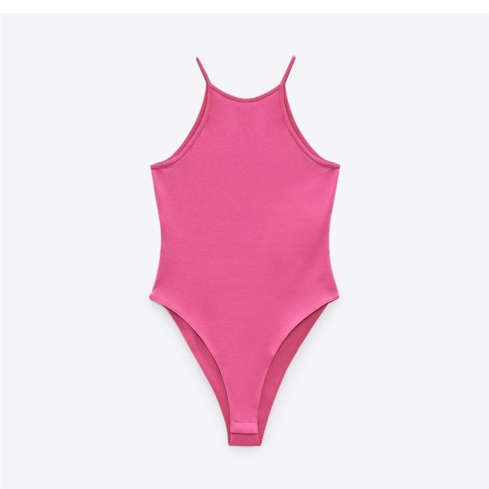 Zara Pink Bodysuit (NWT) (Size: Medium)